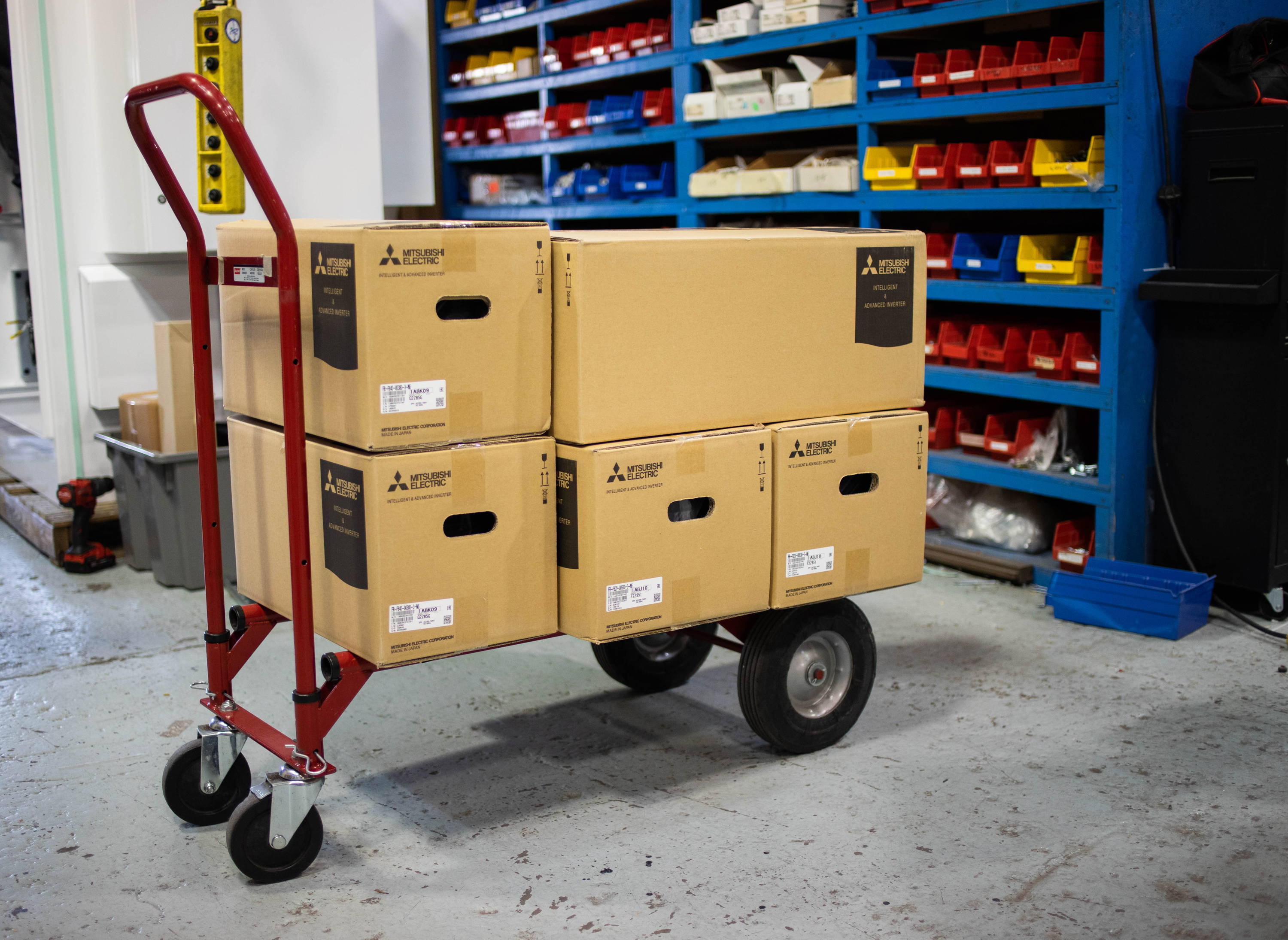 New VFD boxes on a cart