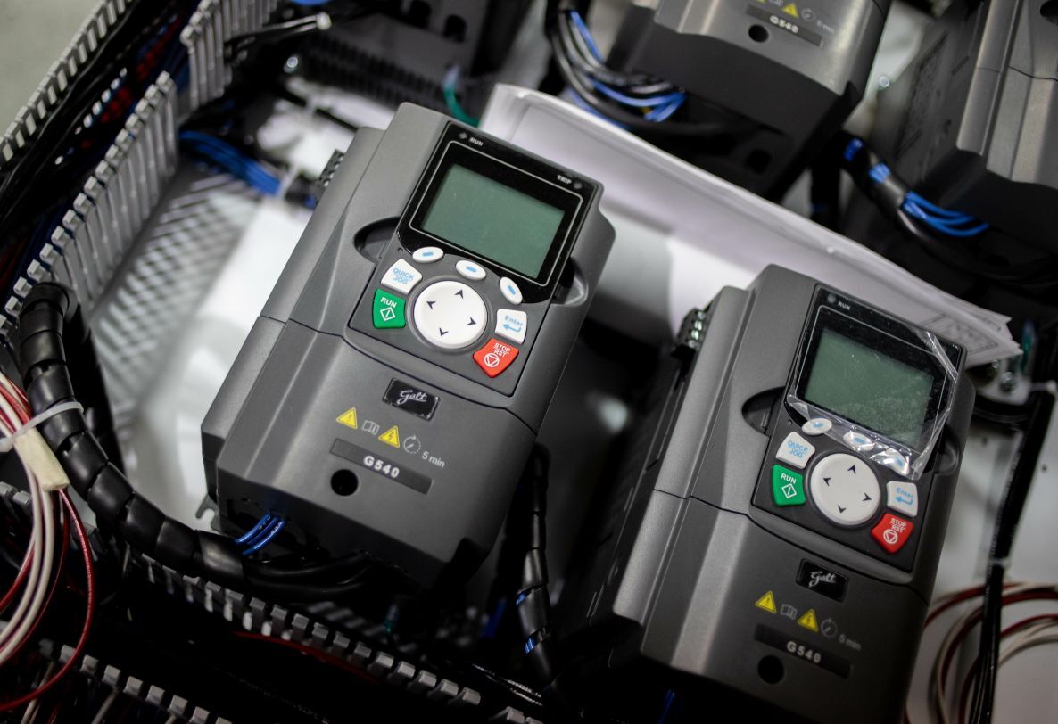 Two VFDs Mounted in Enclosure