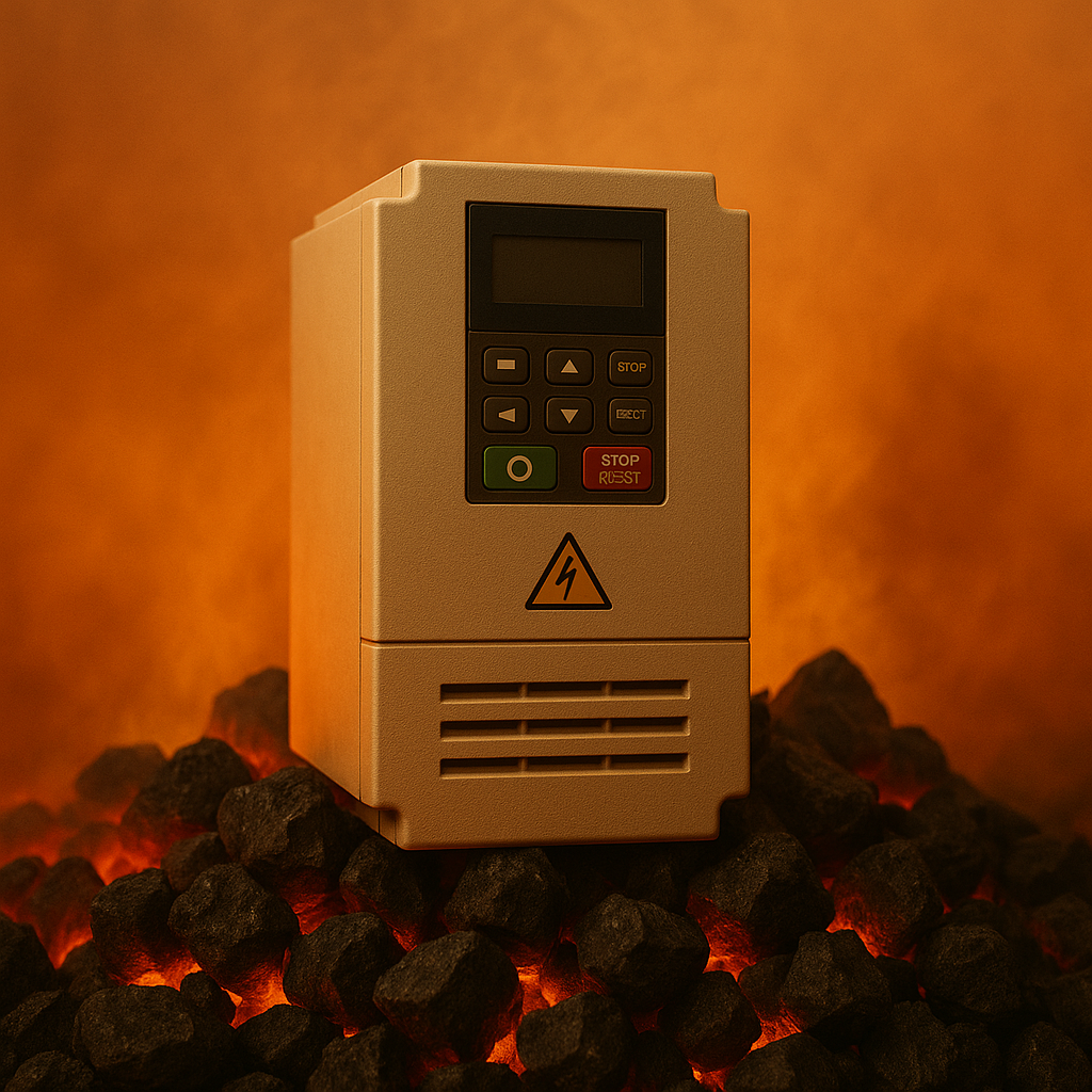 VFD on a pile of hot coals. 